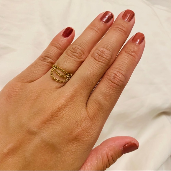 Basic BCBG Gold Ring - 7 - Picture 1 of 3